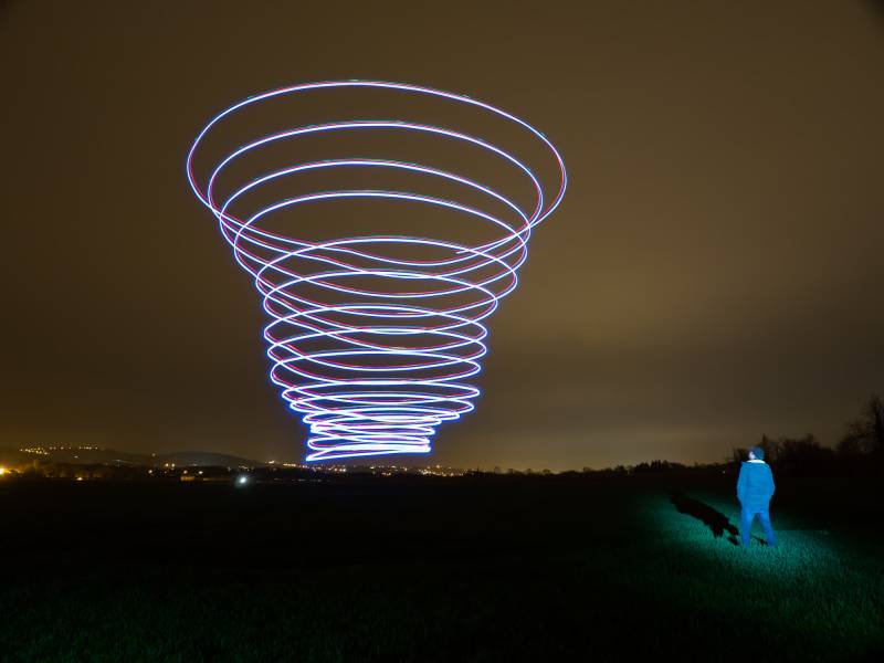 Prestation de Light Painting par drone sur Lyon 8ème et en Auvergne Rhône-Alpes